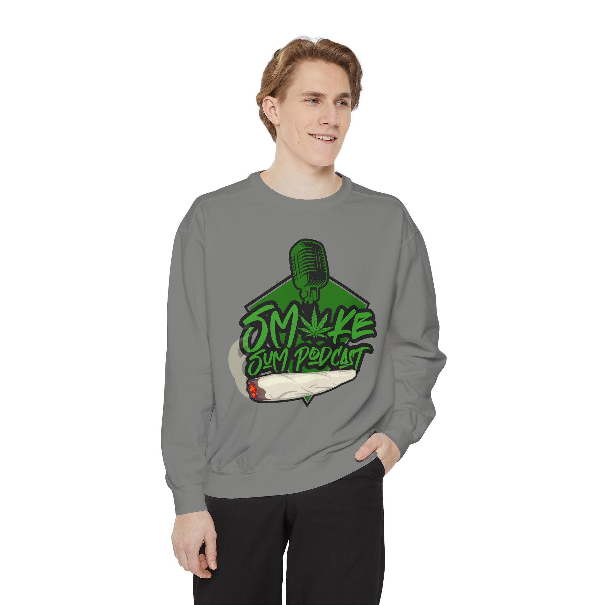Smoke & Vibe Unisex Garment-Dyed Sweatshirt,