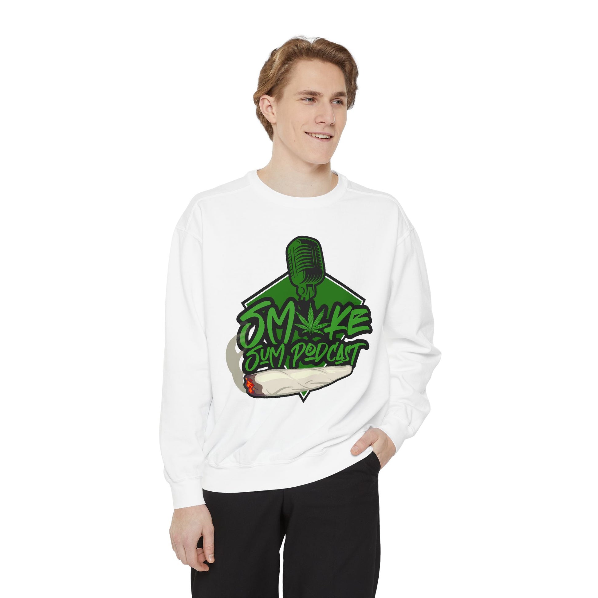 Smoke & Vibe Unisex Garment-Dyed Sweatshirt,
