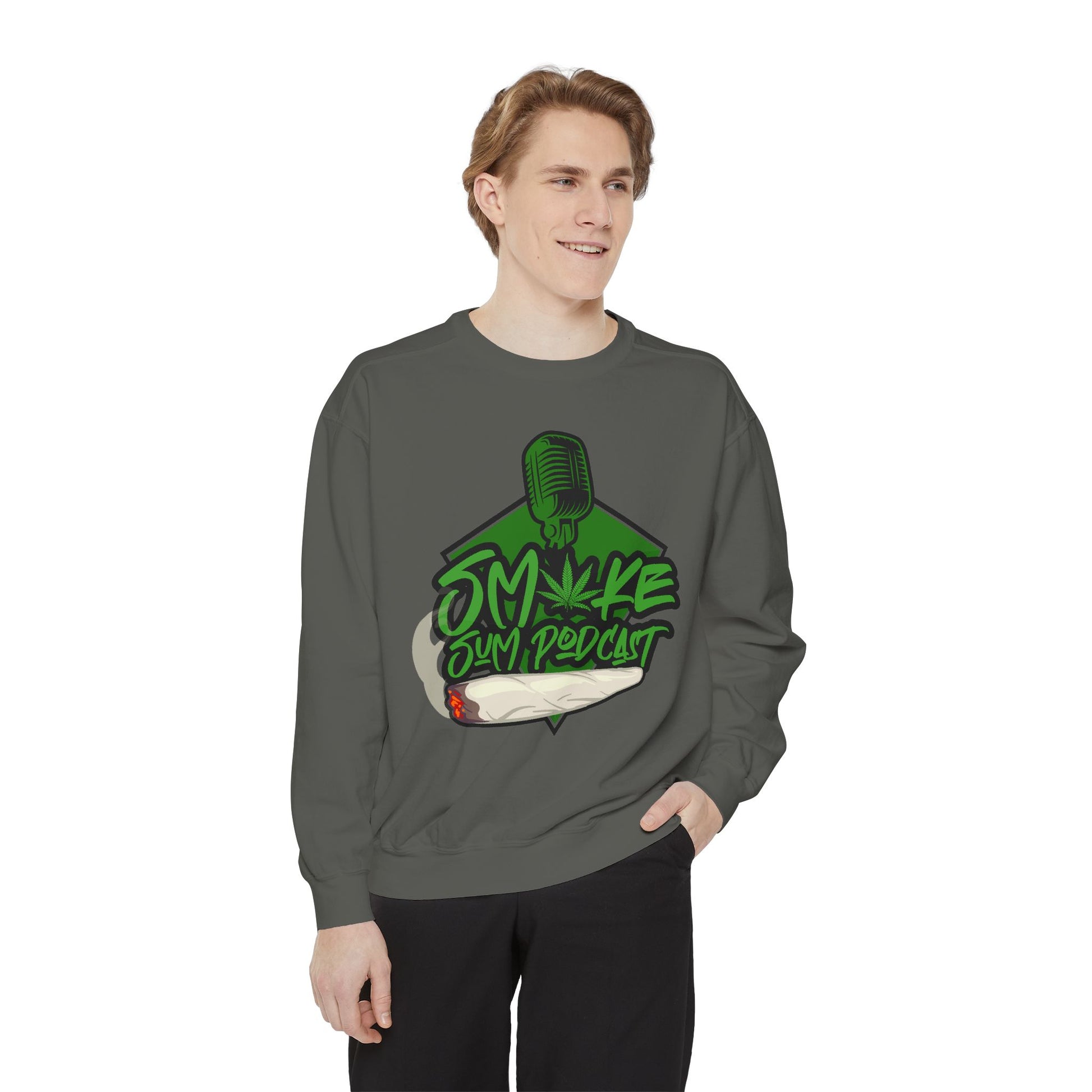 Smoke & Vibe Unisex Garment-Dyed Sweatshirt,
