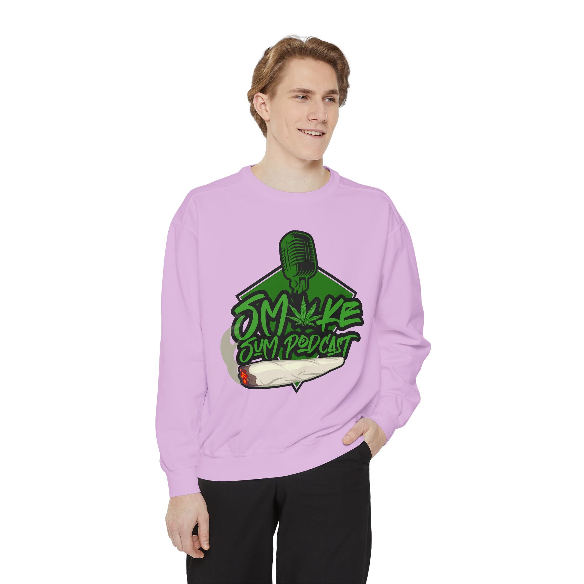 Smoke & Vibe Unisex Garment-Dyed Sweatshirt,