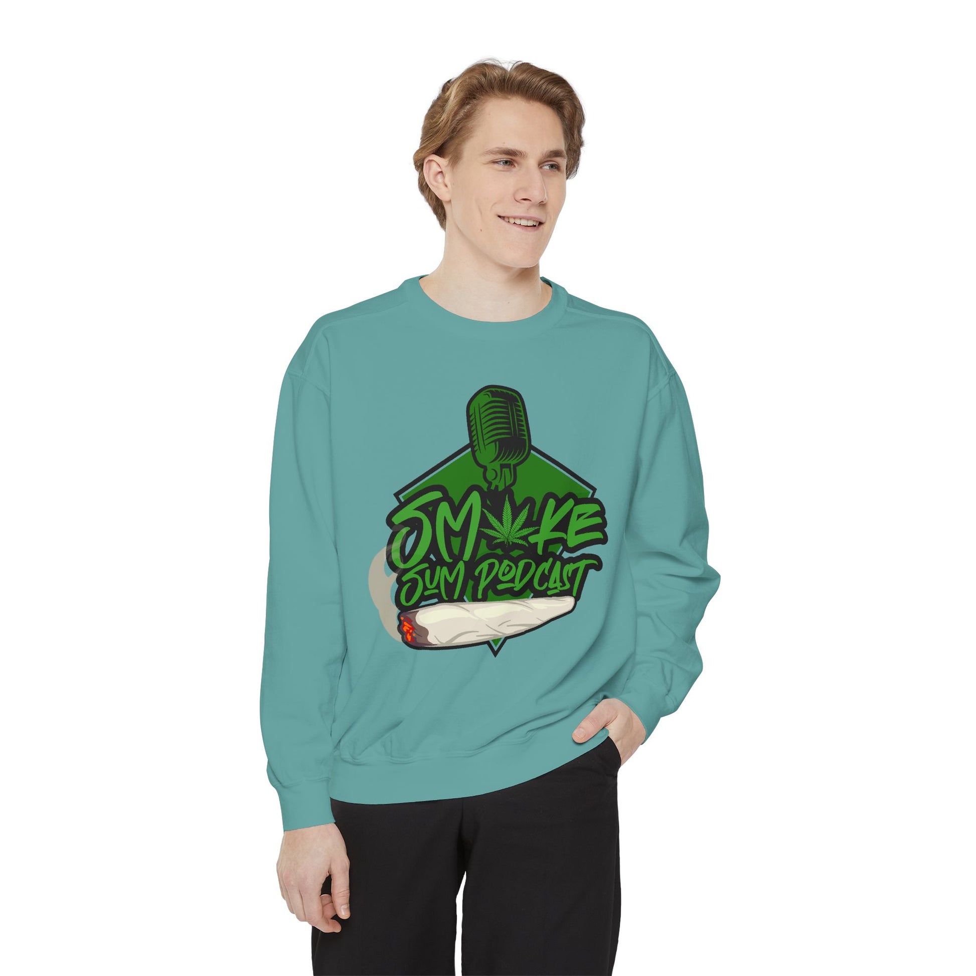 Smoke & Vibe Unisex Garment-Dyed Sweatshirt,