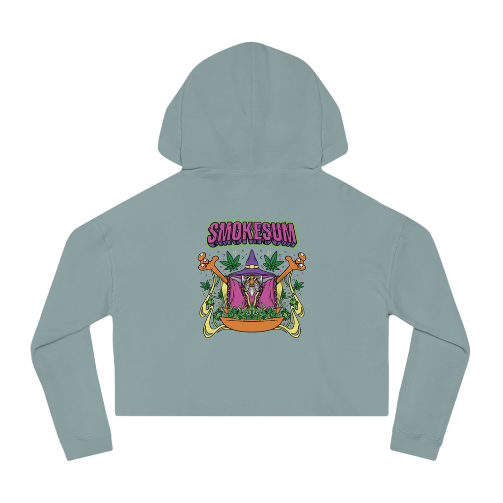 Women’s Cropped Hooded Sweatshirt - Smokesum Design, Trendy & Casual