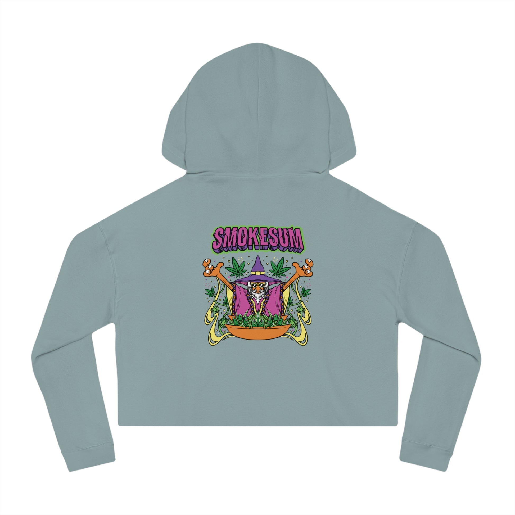 Women’s Cropped Hooded Sweatshirt - Smokesum Design, Trendy & Casual