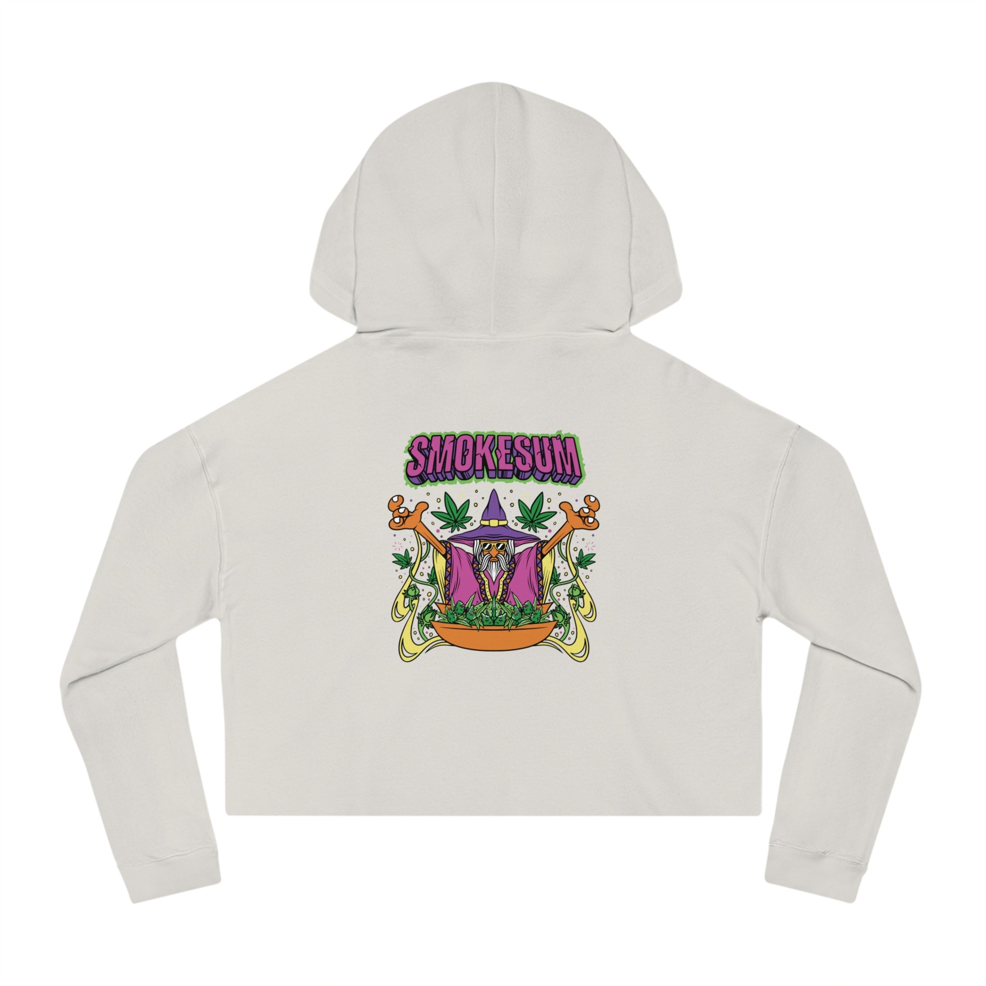 Women’s Cropped Hooded Sweatshirt - Smokesum Design, Trendy & Casual