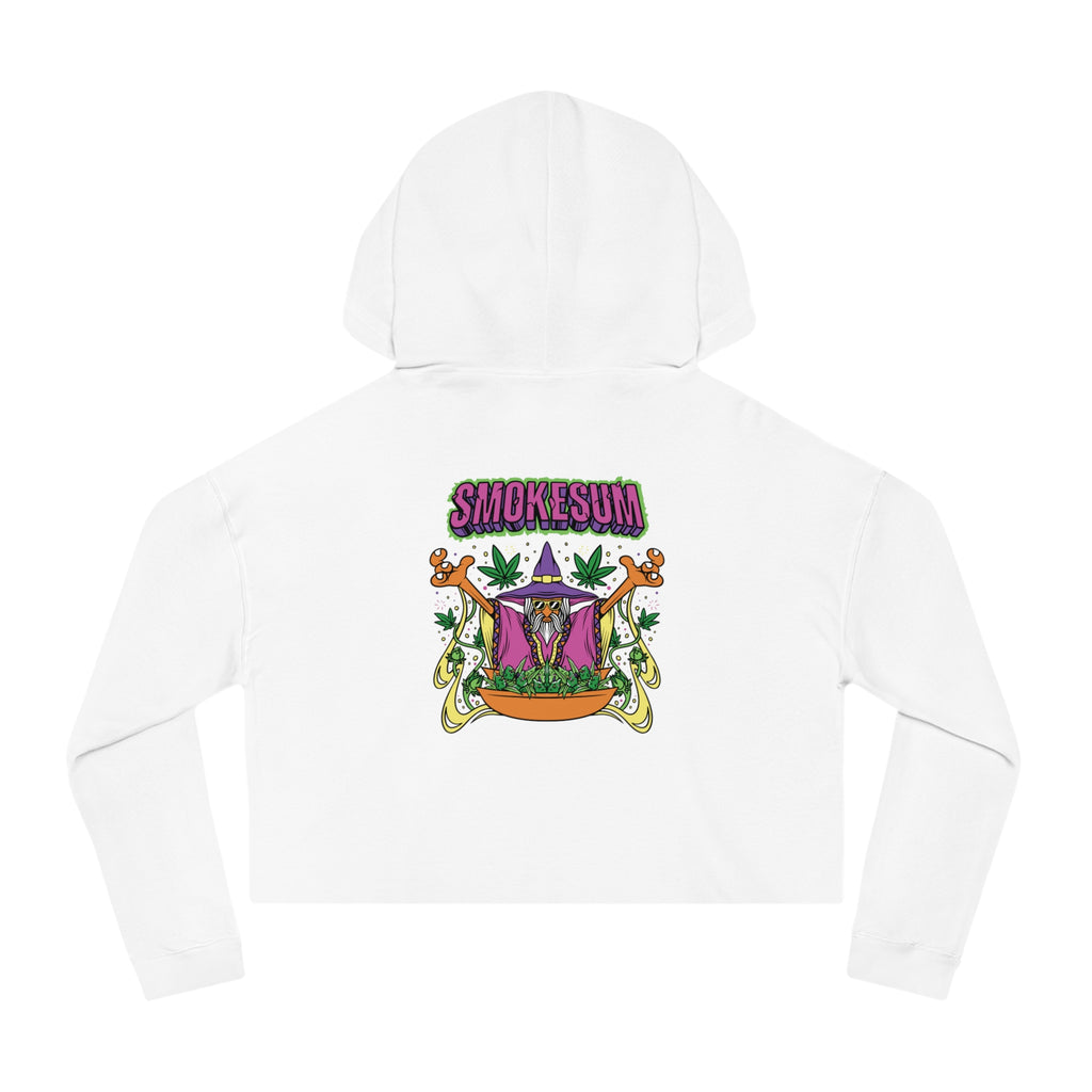 Women’s Cropped Hooded Sweatshirt - Smokesum Design, Trendy & Casual