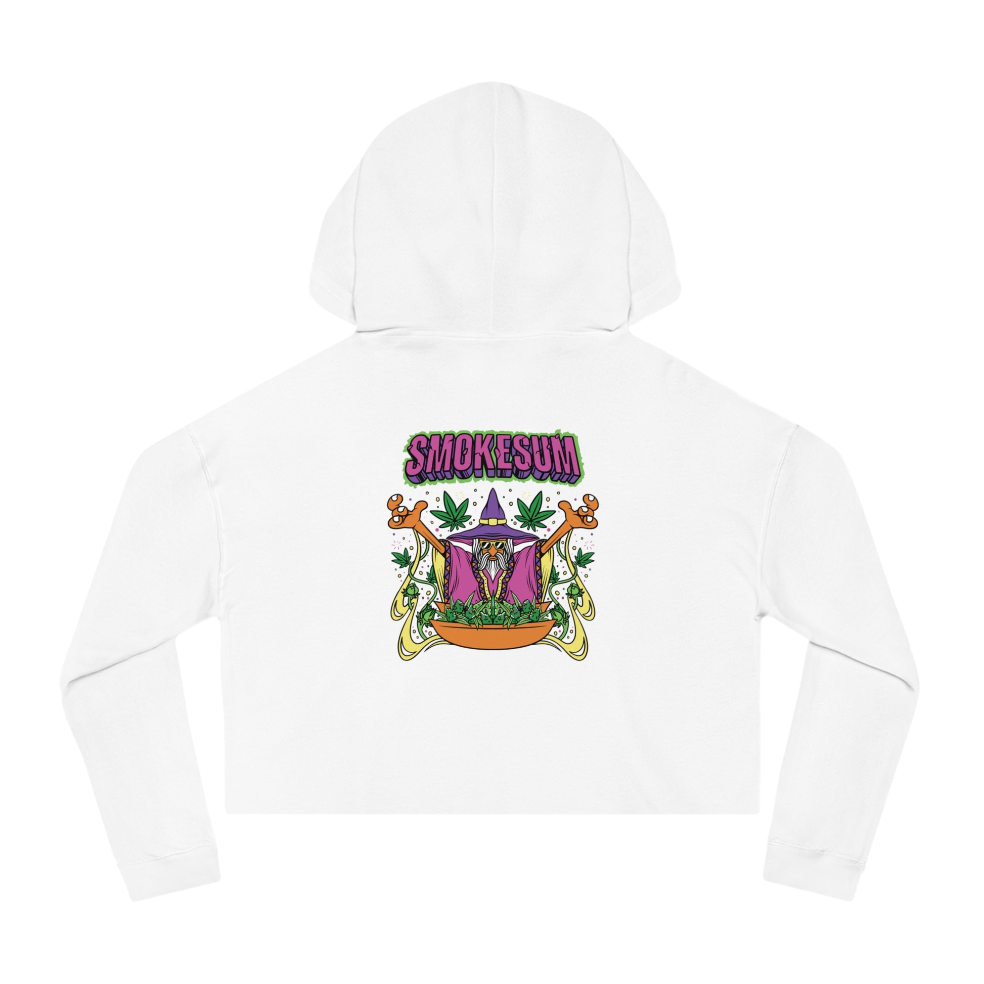 Women’s Cropped Hooded Sweatshirt - Smokesum Design, Trendy & Casual