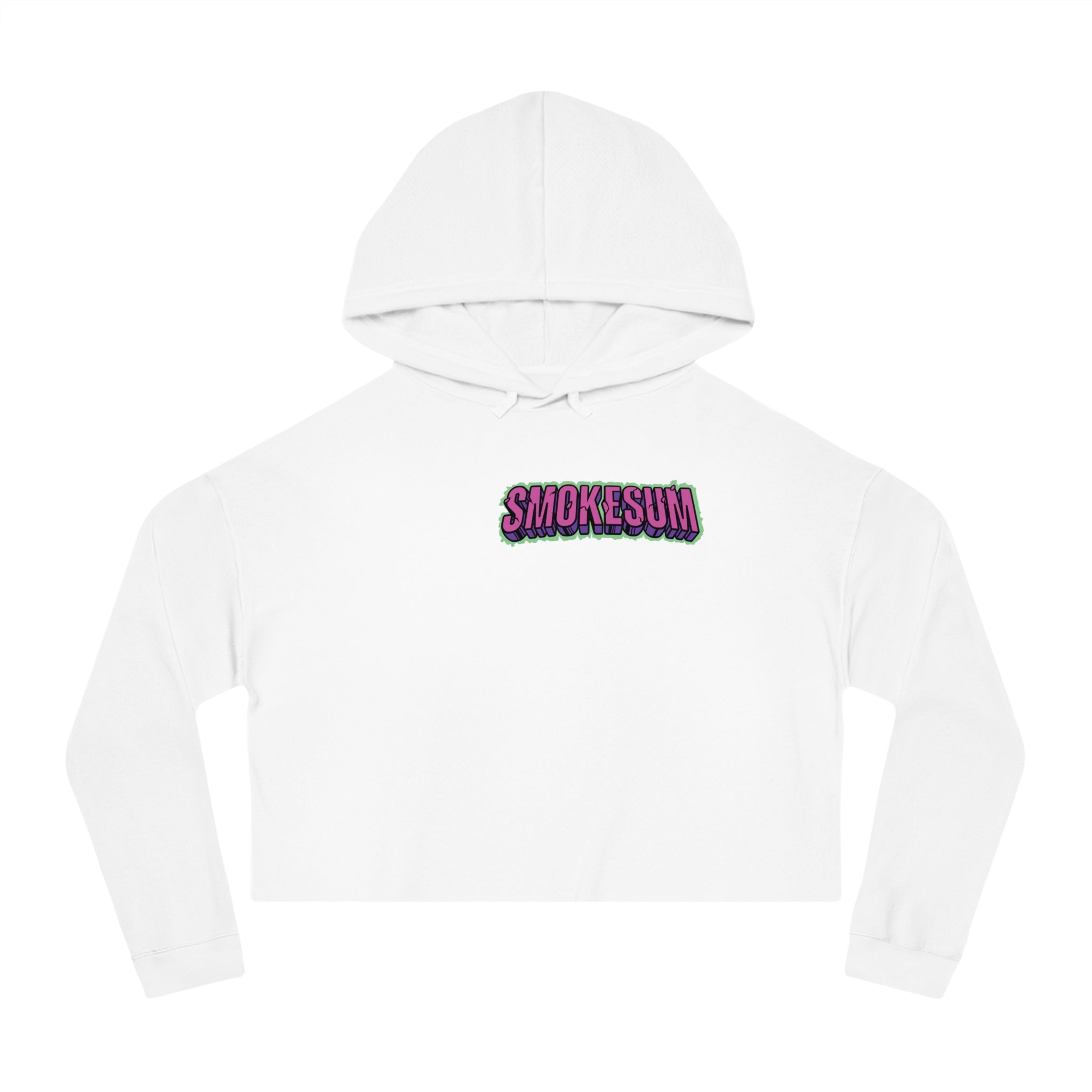 Women’s Cropped Hooded Sweatshirt - Smokesum Design, Trendy & Casual