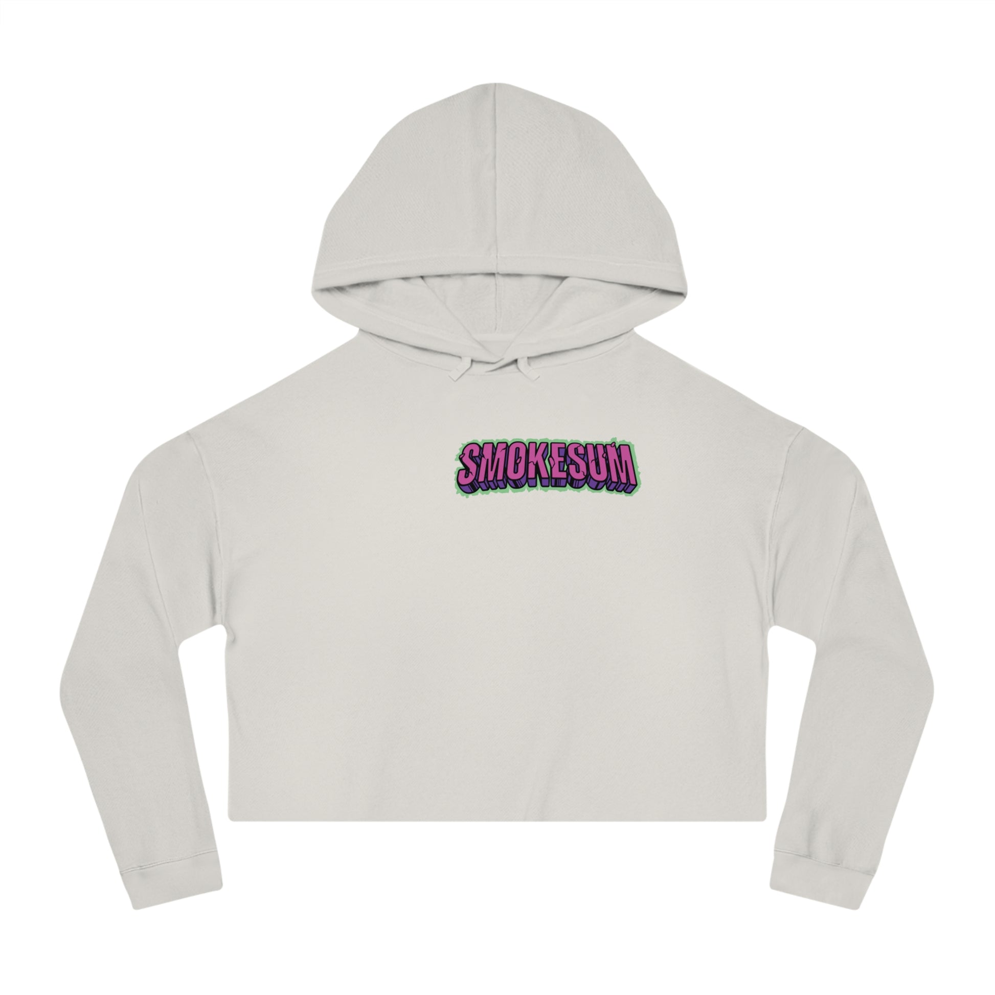 Women’s Cropped Hooded Sweatshirt - Smokesum Design, Trendy & Casual