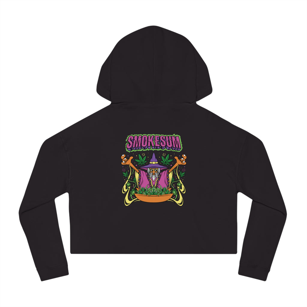 Women’s Cropped Hooded Sweatshirt - Smokesum Design, Trendy & Casual