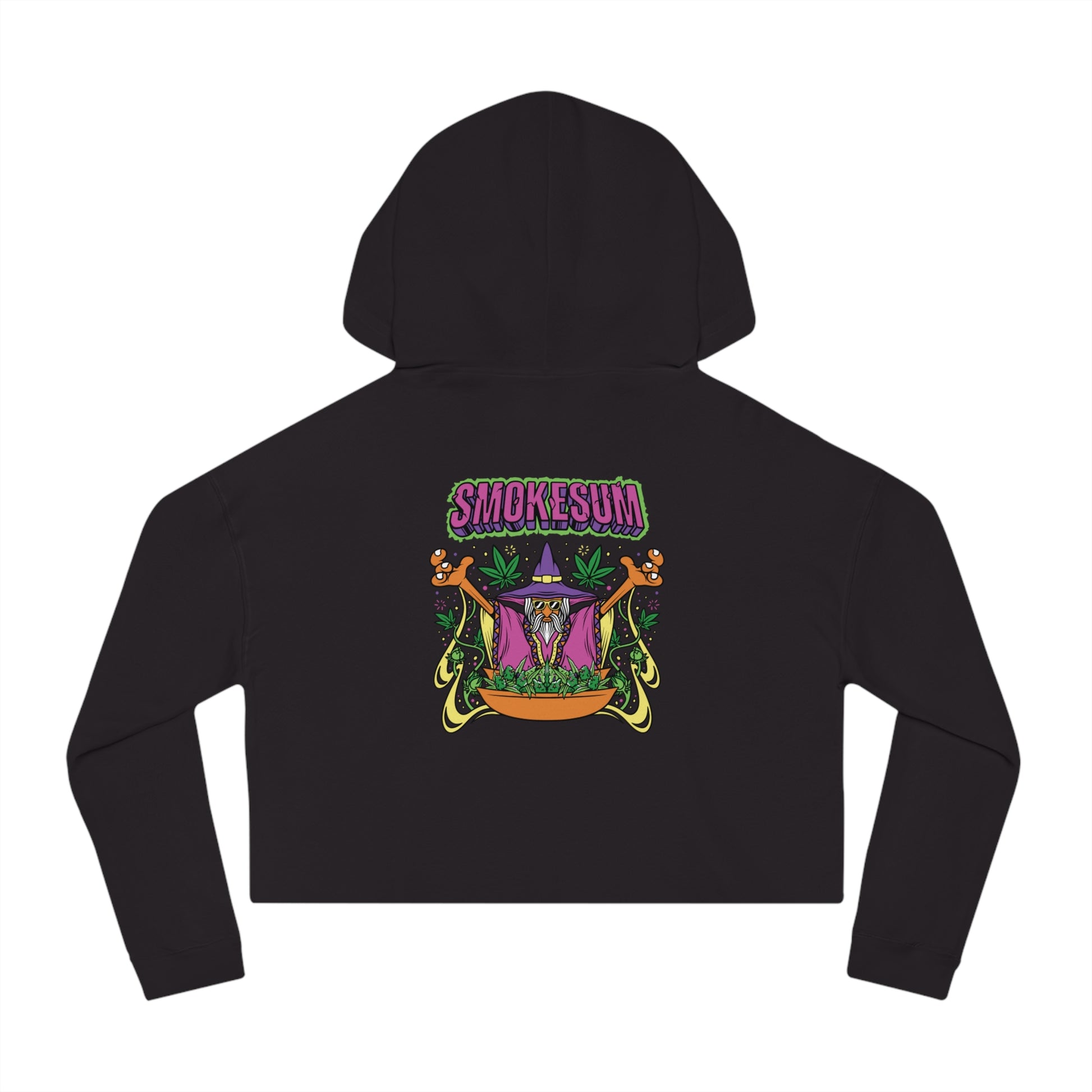 Women’s Cropped Hooded Sweatshirt - Smokesum Design, Trendy & Casual
