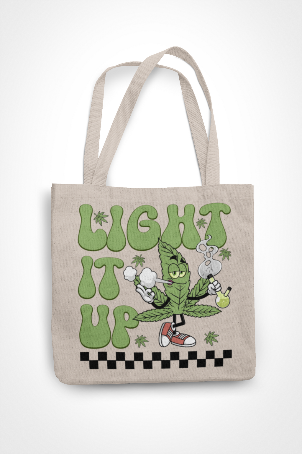 Light It Up Cotton Canvas Tote Bag - Fun Eco-Friendly Carryall for All Occasions