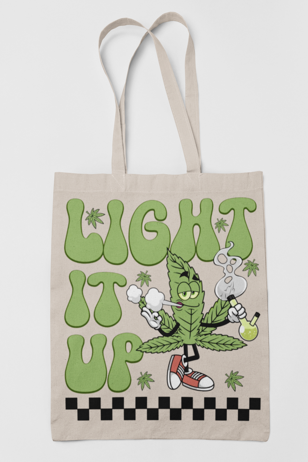 Light It Up Cotton Canvas Tote Bag - Fun Eco-Friendly Carryall for All Occasions