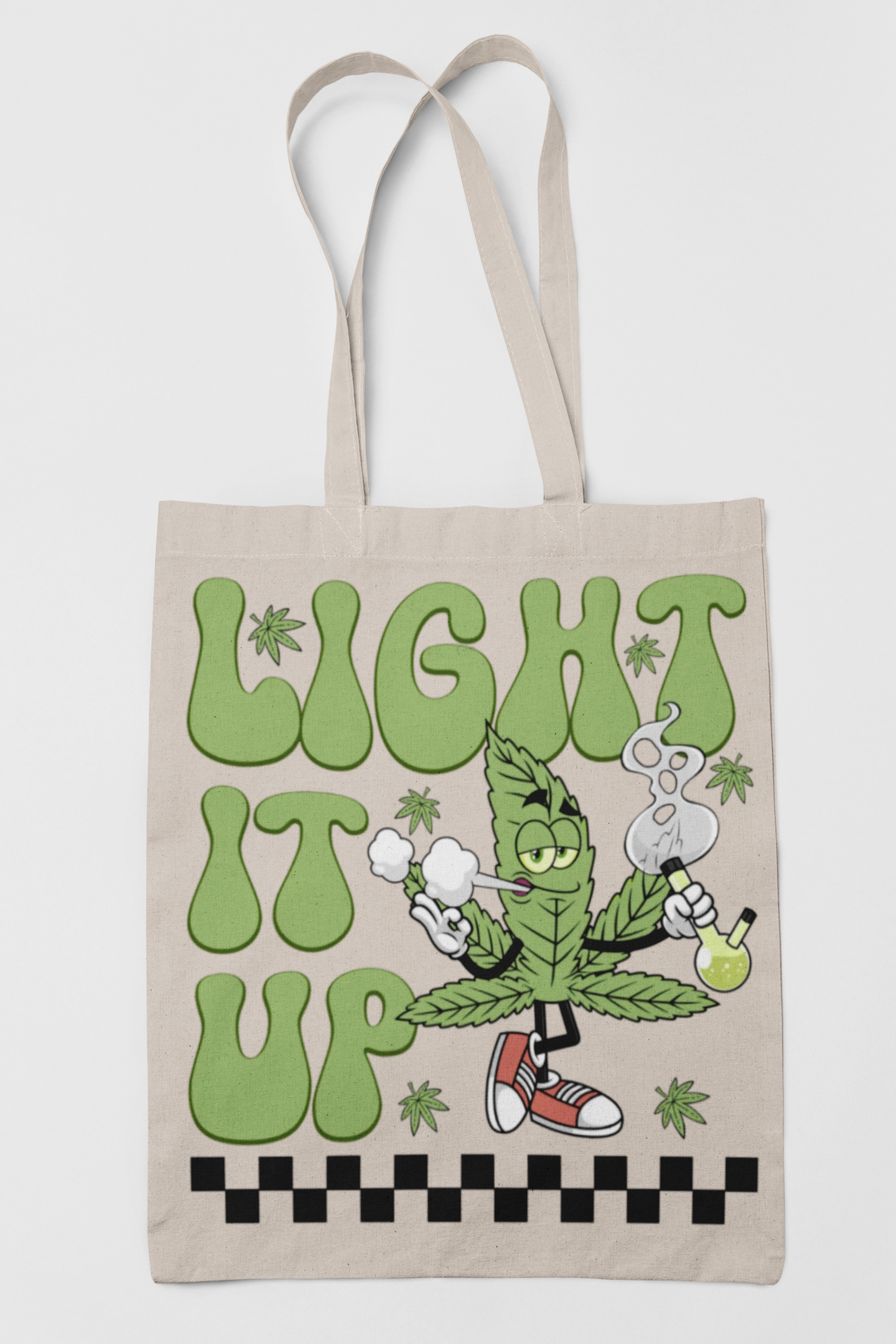 Light It Up Cotton Canvas Tote Bag - Fun Eco-Friendly Carryall for All Occasions