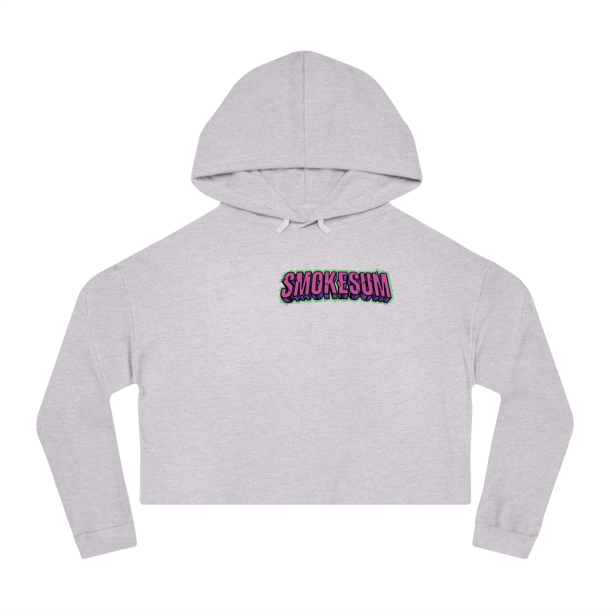 Women’s Cropped Hooded Sweatshirt - Smokesum Design, Trendy & Casual