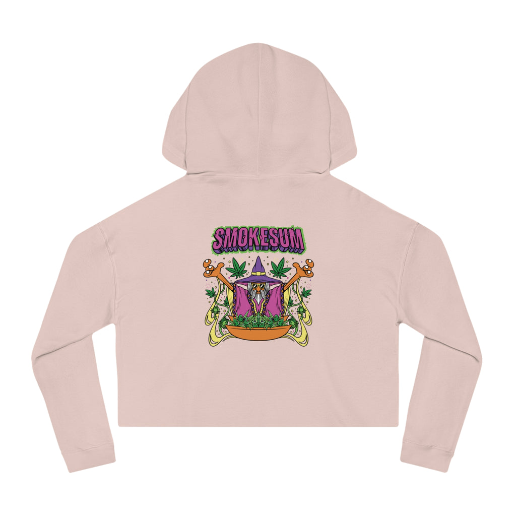 Women’s Cropped Hooded Sweatshirt - Smokesum Design, Trendy & Casual