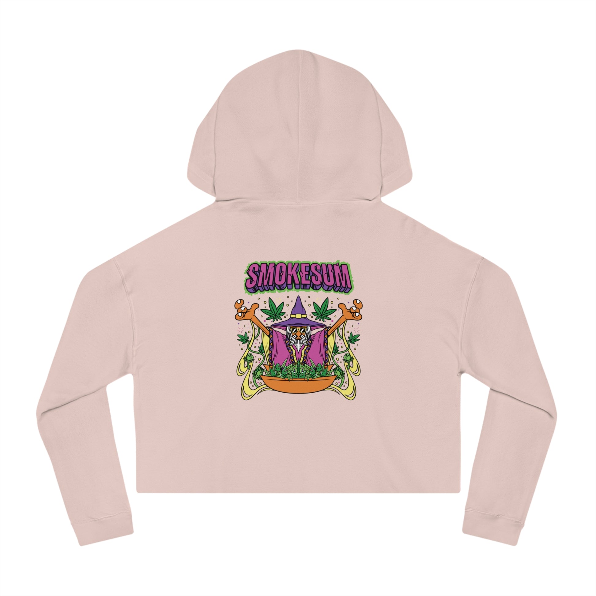 Women’s Cropped Hooded Sweatshirt - Smokesum Design, Trendy & Casual