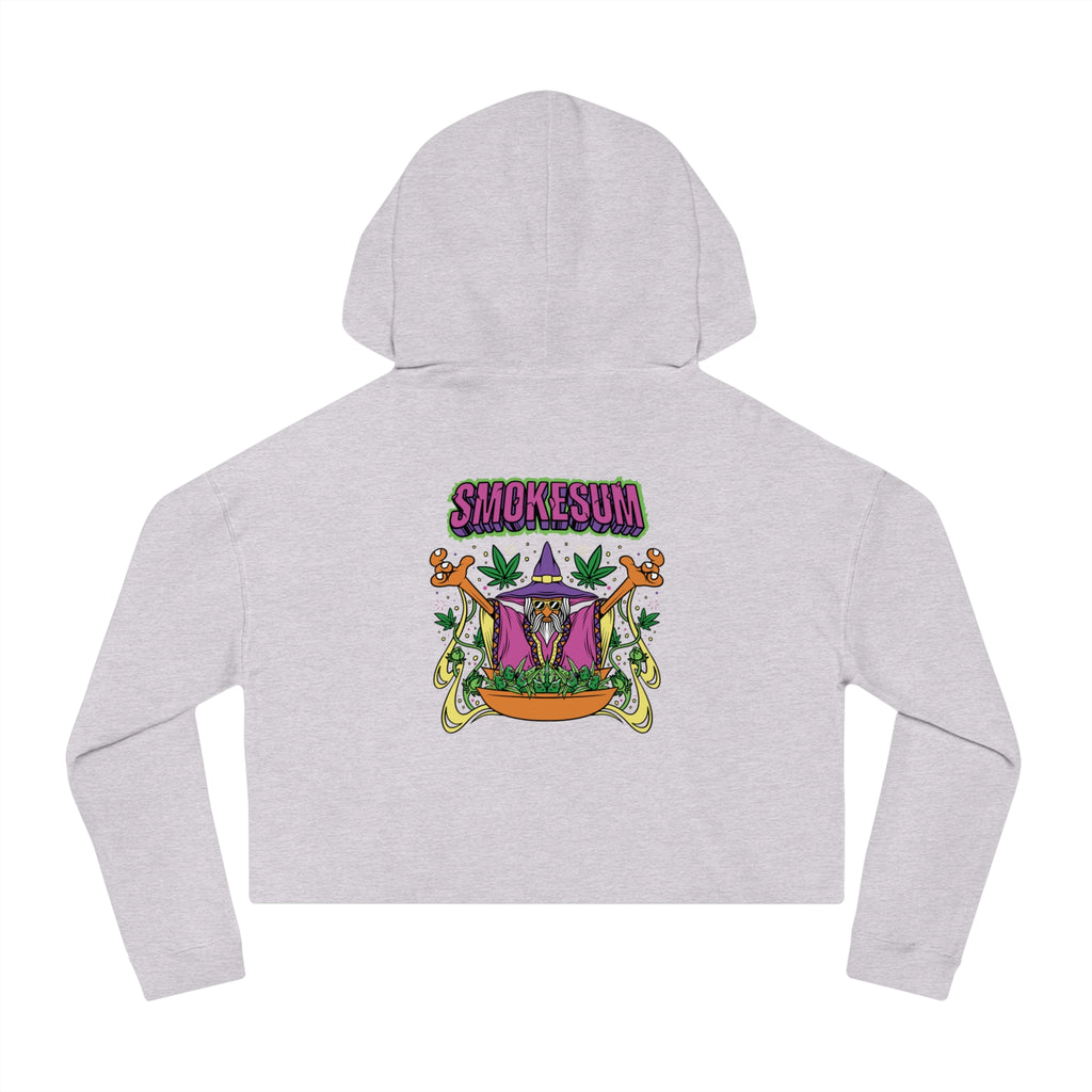 Women’s Cropped Hooded Sweatshirt - Smokesum Design, Trendy & Casual