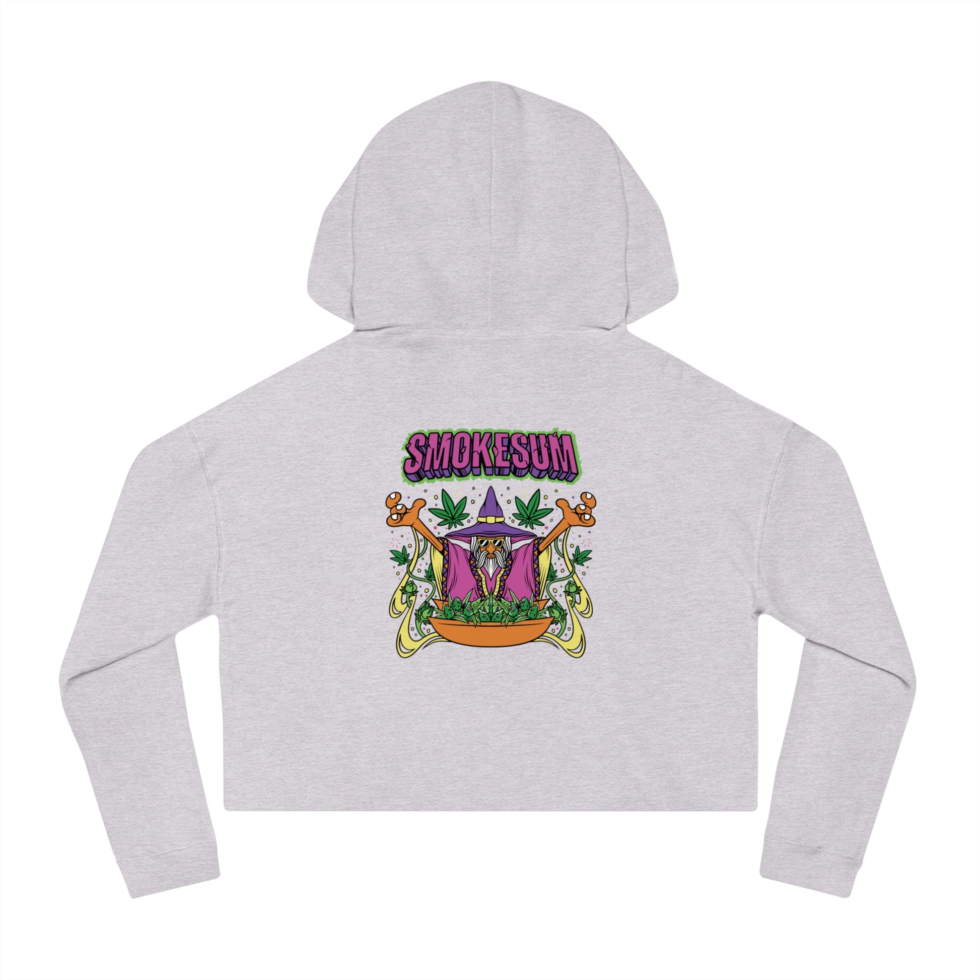 Women’s Cropped Hooded Sweatshirt - Smokesum Design, Trendy & Casual