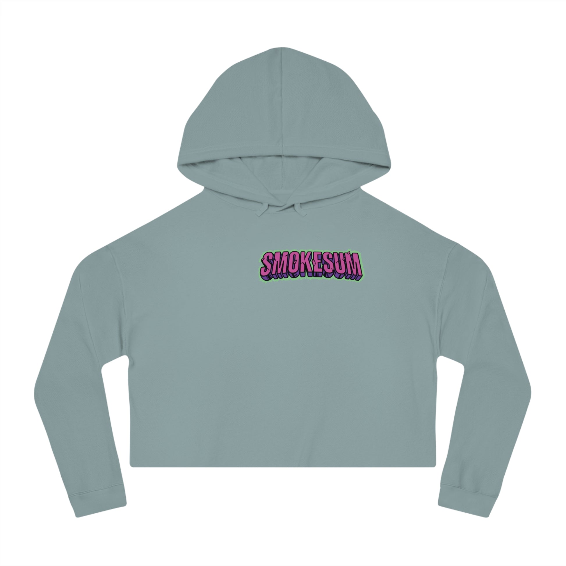 Women’s Cropped Hooded Sweatshirt - Smokesum Design, Trendy & Casual