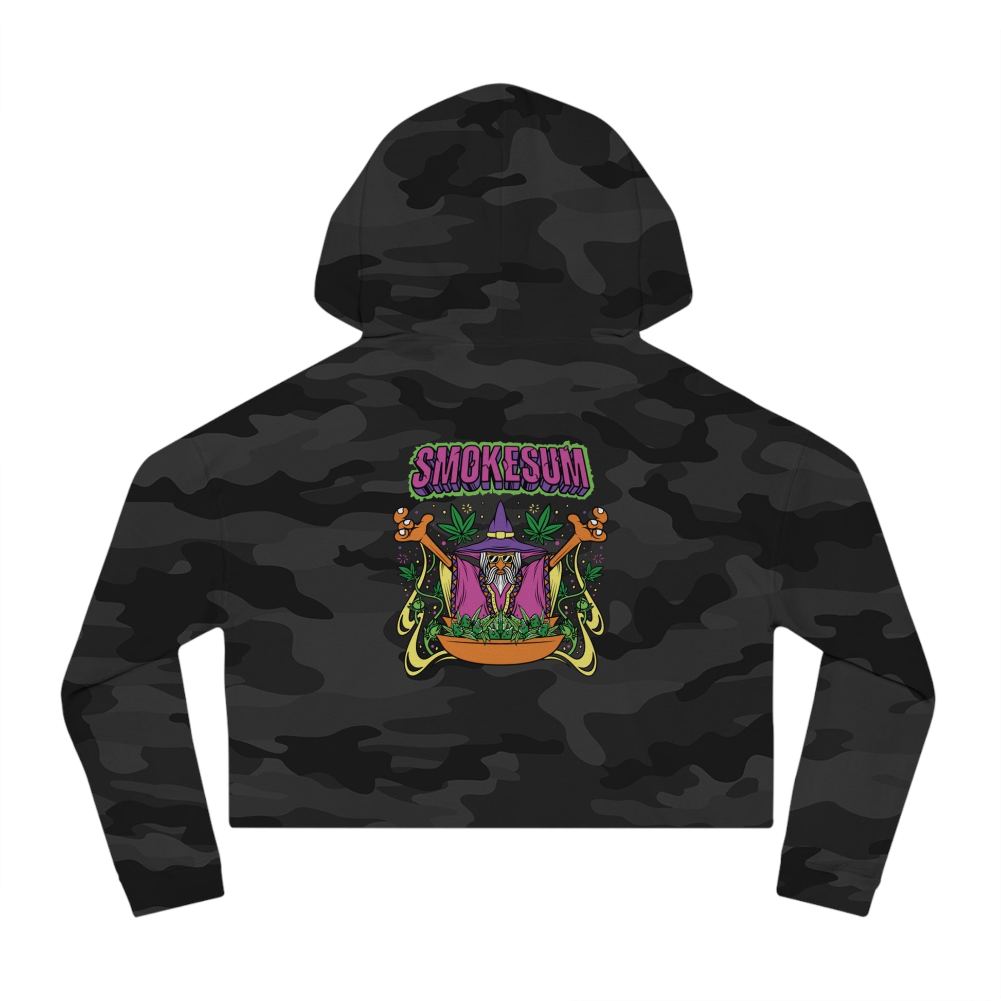 Women’s Cropped Hooded Sweatshirt - Smokesum Design, Trendy & Casual